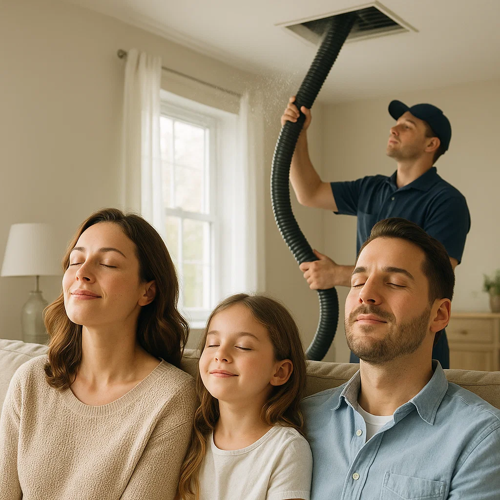 Deer Park TX technician performing premium air duct cleaning to improve airflow, freshness, and indoor comfort